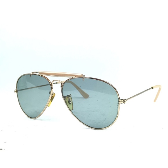 Ray-Ban Accessories - VTG Ray Ban Aviator Sunglasses Gold Retro Gray
